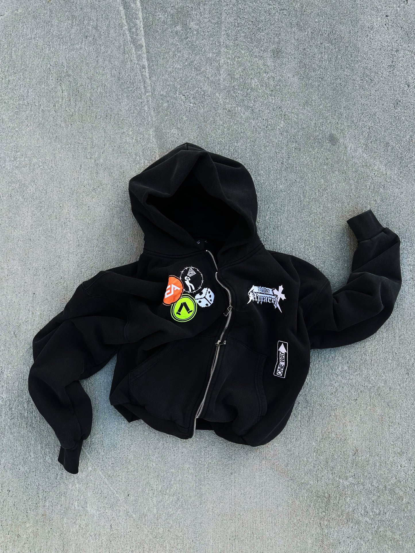 ONYX ECHO PATCHWORK ZIP-UP